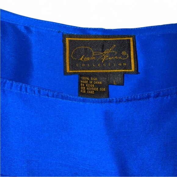 BOLD COBALT BLUE VINTAGE 90s SILK 3-PIECE SET - Picture 11 of 13